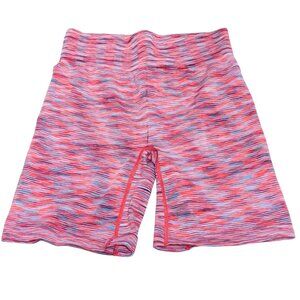 Aerie Womens Biker Shorts Activewear Chill Play Move Red Blue Space Dye Size M